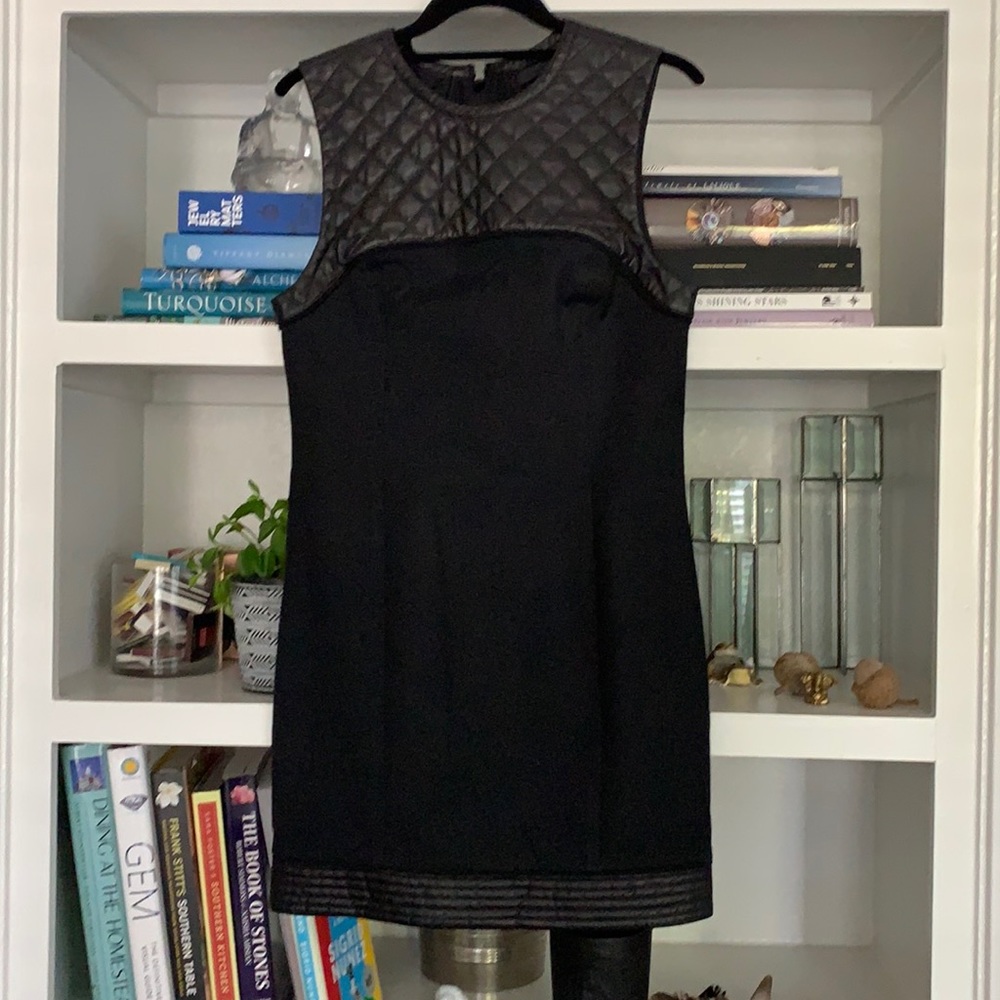 ALEXANDER WANG leather trimmed shift sz 8